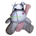 Reflective hippopotamus for bag or key